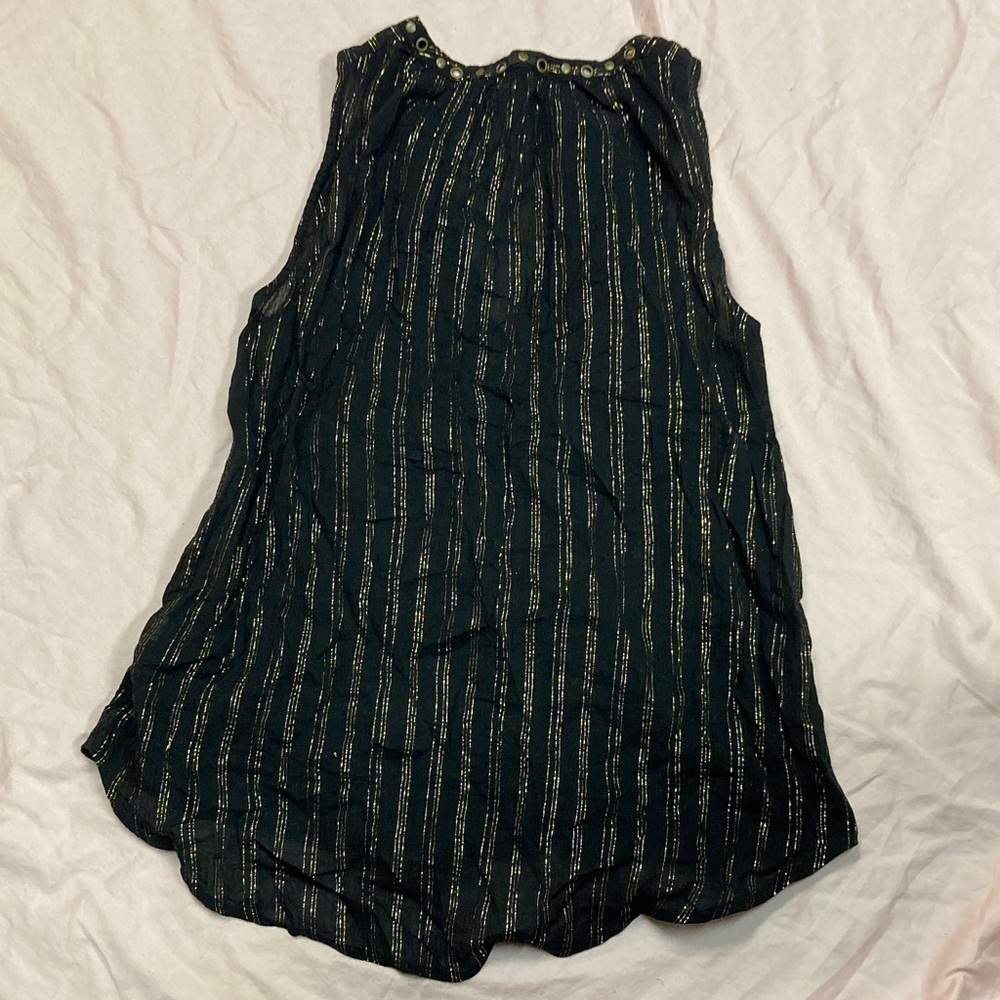 Rock & Republic Black and Gold Striped Blouse - Picture 3 of 3